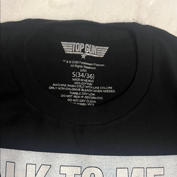 Black Graphic Tee with Talk to Me Goose Print - Picture 2 of 3